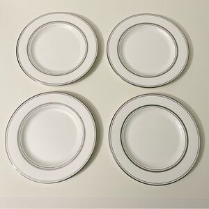 Kate Spade Lenox Library Lane Platinum Salad Plates Set of 4
